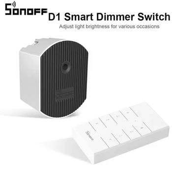

SONOFF D1 Wifi Smart Dimmer Switch DIY Smart Home Mini Switch Module Adjust Light Brightness Voice/RM433 Work eWeLink APP