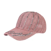 Женская летняя новинка, вязанная шапка, женские бриллиантовые стразы, шляпа от солнца, модная, индивидуальная, Трендовая шапка