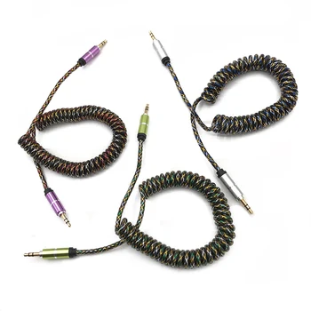 

Flexible 3.5mm Car Jack Male to Male Extend Stereo Audio AUX Cable Cord Multi-Colors for cellphone MP3 mp4 Mobile Phone Speaker