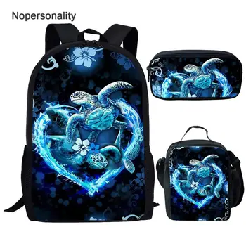

Nopersonlity Ocean Sea Turtle Print Backpacks for Children Unique Primary Elementary Kids School Bagpacks 3d Boys Girls Rucksack