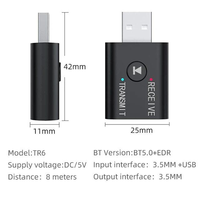  (2 Pack) Bluetooth USB Adapter,USB Bluetooth Dongle