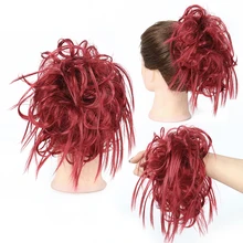 Синтетические шиньон волосы булочка пончик-шиньон эластичные грязные резинки для волос обертывание для конского хвоста наращивание волос для женщин Eunice