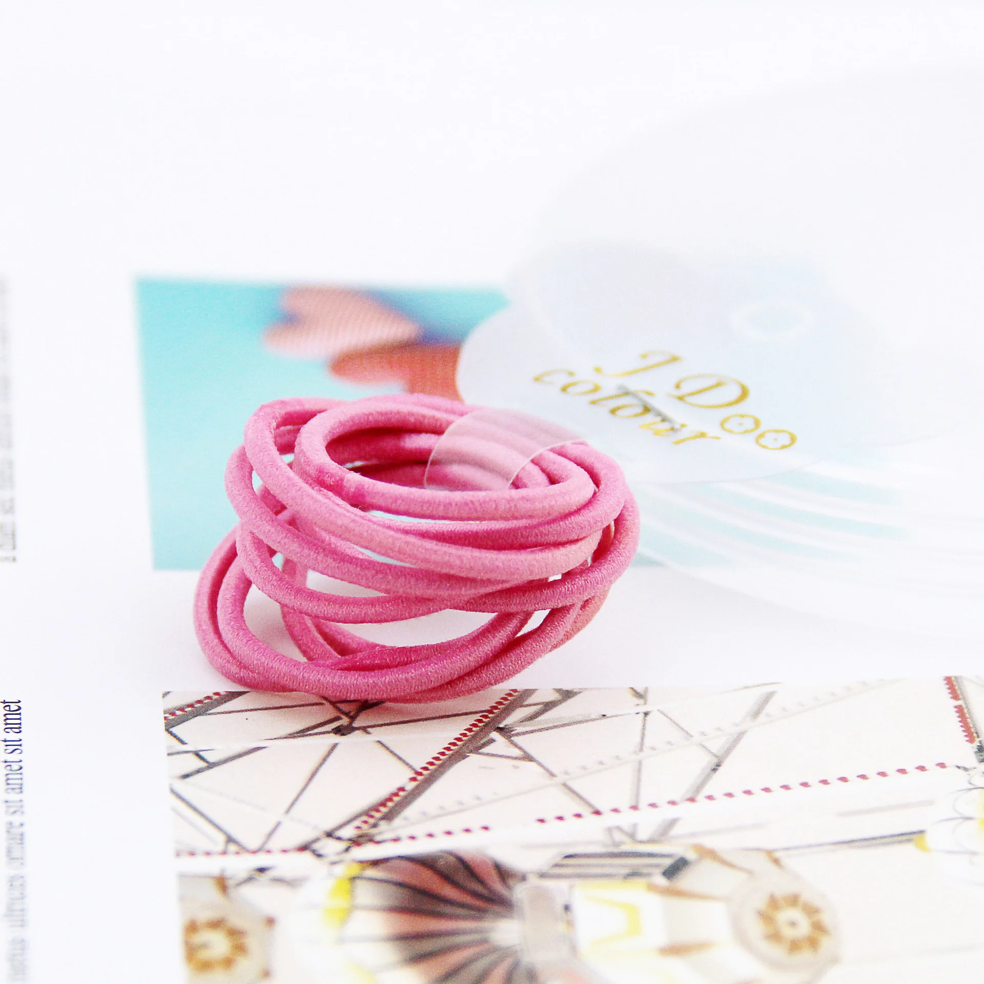 Medium pink Модные детские заколки для волос, яркие цвета, резинки для девочек, детские резинки для волос, ins, конский хвост, зажим для волос аксессуары - Цвет: Medium pink