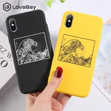 Lovebay Golven Telefoon Case Voor iPhone 7 8 6 6S Plus Avocado Cactus Dier Siliconen Capa Voor iPhone XR X XS Max Soft TPU Back Cover(China)