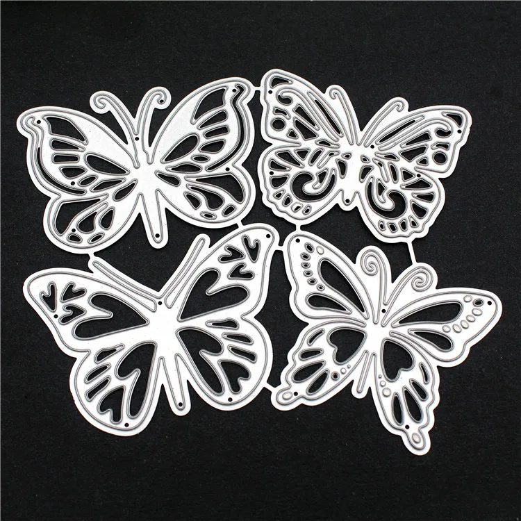 

4pcs Butterflies Metal Cutting Dies for Scrapbooking 2019 Craft DIY Album Embossing Folder Stencils Maker Photo Template Decor