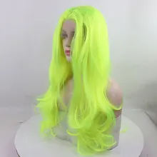 BM зеленый синтетический парик 13*4 на кружеве, бесклеевой светильник, зеленые термостойкие волокна волос, натуральные волосы, часть для Paty парики