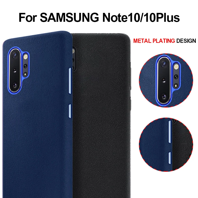 Cheap For Samsung Galaxy Note 10 Plus Case Genuine Suede Leather Protector Case For Samsung Note 10 9 S9 S10 Plus S10e Case