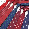 Corbata de Navidad de 7cm para hombre, de poliéster, azul, verde, Papá Noel, muñeco de nieve, árbol, copo de nieve, ciervo, corbata, fiesta, Festival, accesorios de Navidad ► Foto 1/5