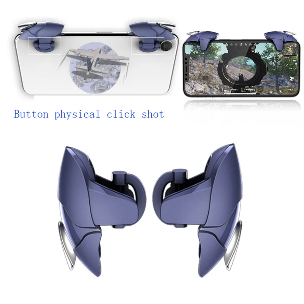 2Pcs Phone Mobile Gaming Trigger Fire Button Handle for L1R1 Shooter Controller