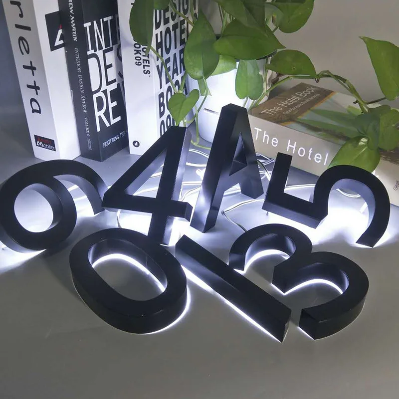 Металлические 3D светодиодные цифры дневсветильник светильники для улицы дома