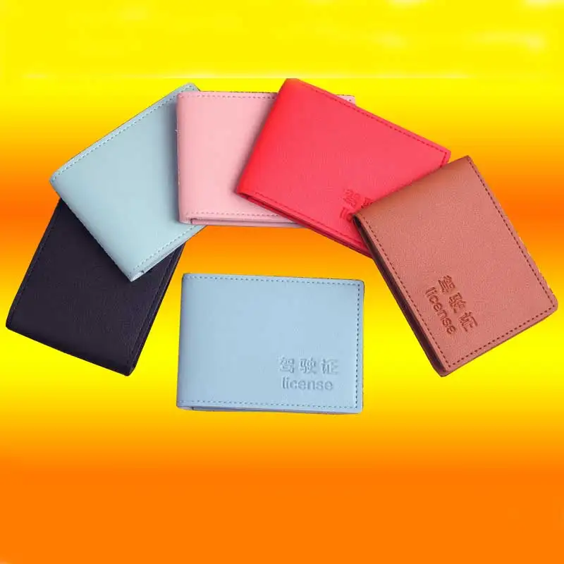 운전 면허증 홀더 PU 가죽 커버, 자동차 운전 서류, 비즈니스 ID 패스, 인증서 폴더 지갑, 블랙 레드 카드 가방