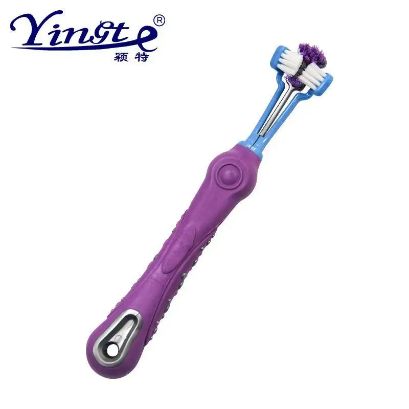 Pet Dog Cat Three-head Design Tootbrush Pets  Soft Toothbrush Dental Mouth Health For Puppy Kitten Pet Products Dogs Cats Supply