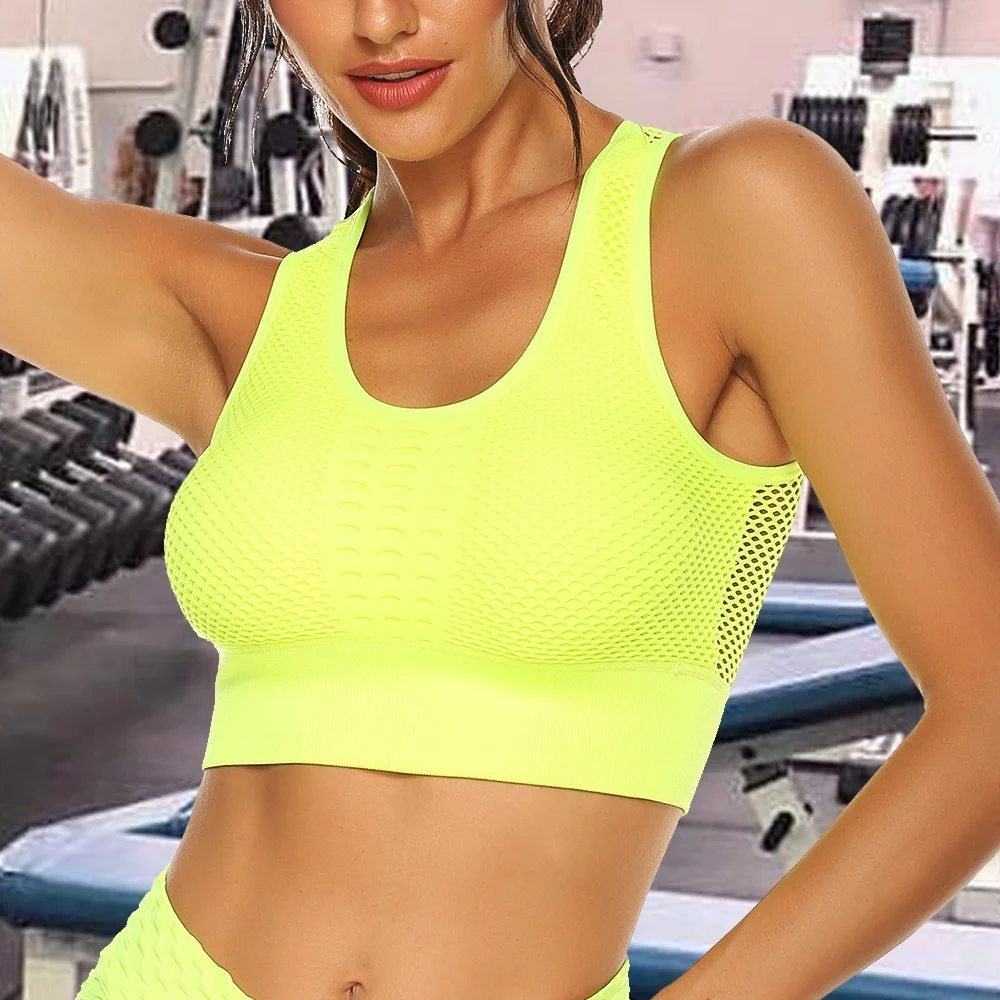 Hot Fitness Women's T-shirts Workout Sports Bra Yoga Vest Backless Solid Quick Dry Running Gym Sport bra Yoga Shirts Tank Top