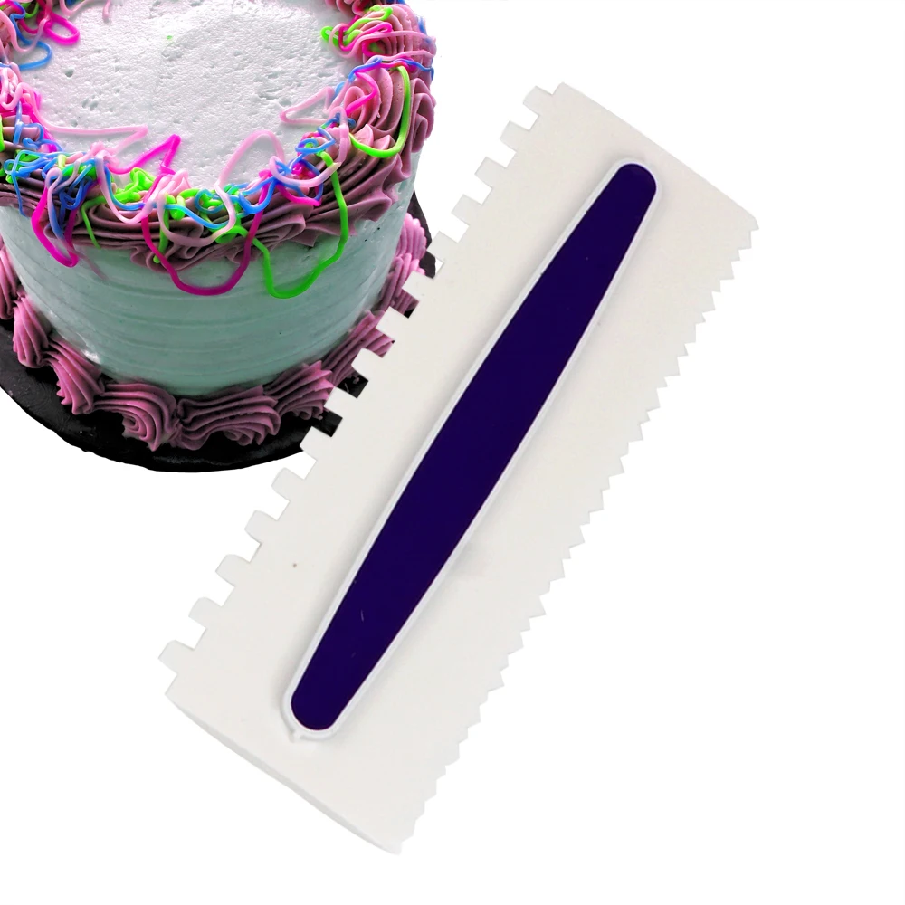  3 Pcs/set DIY Cream Scraper Edge Irregular Teeth Cake Scraper Set Multifunctional Plastic Cake Mold