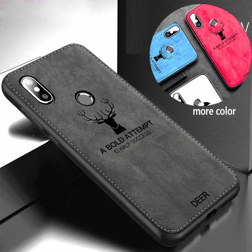 for Xiaomi Mi 9 SE A2 8 Lite A1 Mix3 2S A3 9T Case Deer Cloth Phone RedMi K20 Pro Note 7 7A 6 6A Silicone Frame |