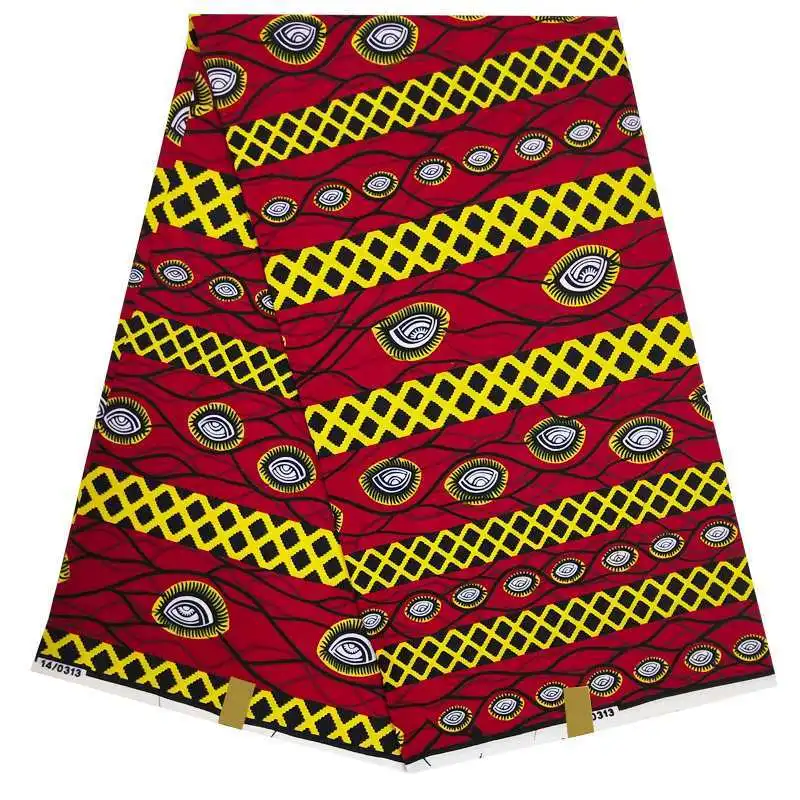 

2019 red and gold New arrival wax dutch african dutch real dutch wax veritable wax dutch for patchwork sewing for women dress