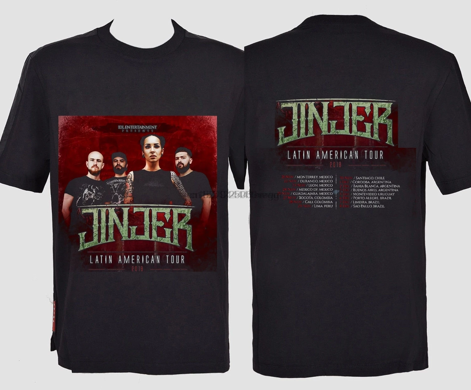 Футболка jinjer Латинской Америки tour 2019|Футболки| |