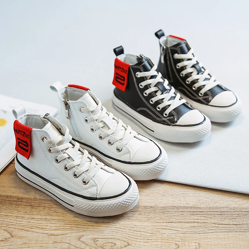 

Children's board shoes discount spring and autumn new small white shoes children's middle upper leisure fashion trend children's