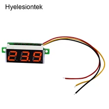 0.36inch LED Voltmeter Digital Voltmeter Voltage Meter Adjustable Volt Detector Tester Monitor 4.5-30V 3 Lead Wire 12V 24V Car