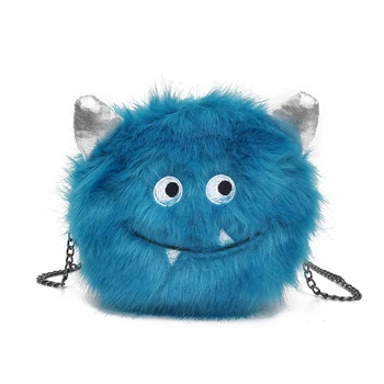 

Ins Exceed Fire Bag 2019 Woman Package Lovely Lint Small Monsters Package Baby Chain Oblique Satchel Tide