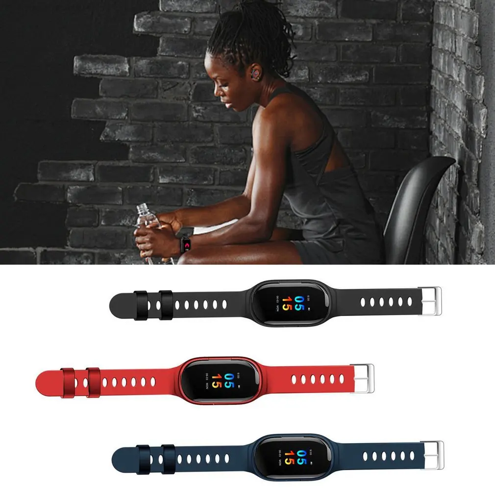 Wireless Bluetooth Earphone With Heart Rate Monitor Stereo Earbud Headset Long Time Standby Sport Watch Wristband Men