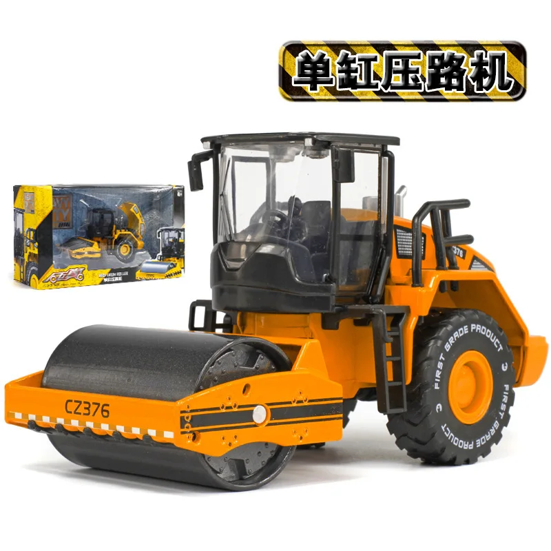 

Caipo Model Alloy Car Freight Truck Large-Size Mining Single-cylinder Road Roller Model Engineering Vehicle 88376