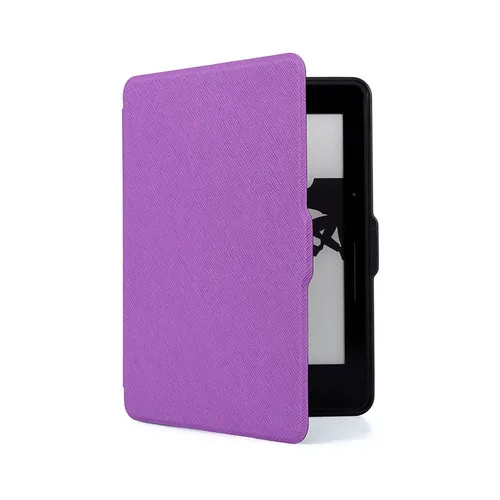 Защитная крышка для Kindle Voyage Обложка 6 дюймов Amazon электронная книга защита из искусственной кожи чехол - Цвет: purple