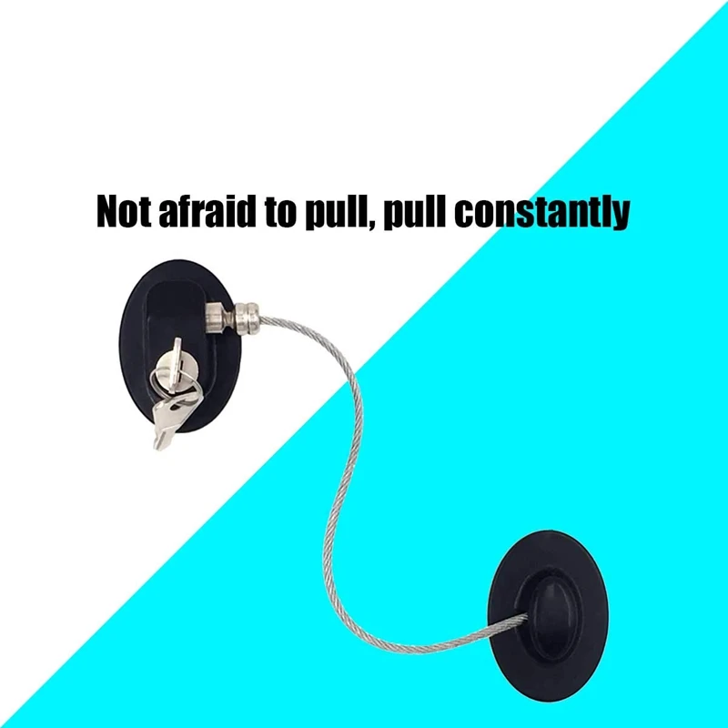 2 Pieces Refrigerator Door Lock Strong Adhesive Freezer Door Lock File Drawer Lock Child Safety Cupboard Lock with Key