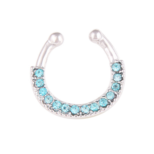 Stainless Steel Fake Nose Ring Septum Piercing Cheater Clip On Non Piercing Nose Ring Fake Septum Jewelry Faux Percing Nez