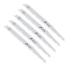 

5pcs Reciprocating Saw Blades Kit S1531L High Carbon Steel Saw Blades 240mm*18mm*1.5mm For Cutting Wood Plywood Handle Tools