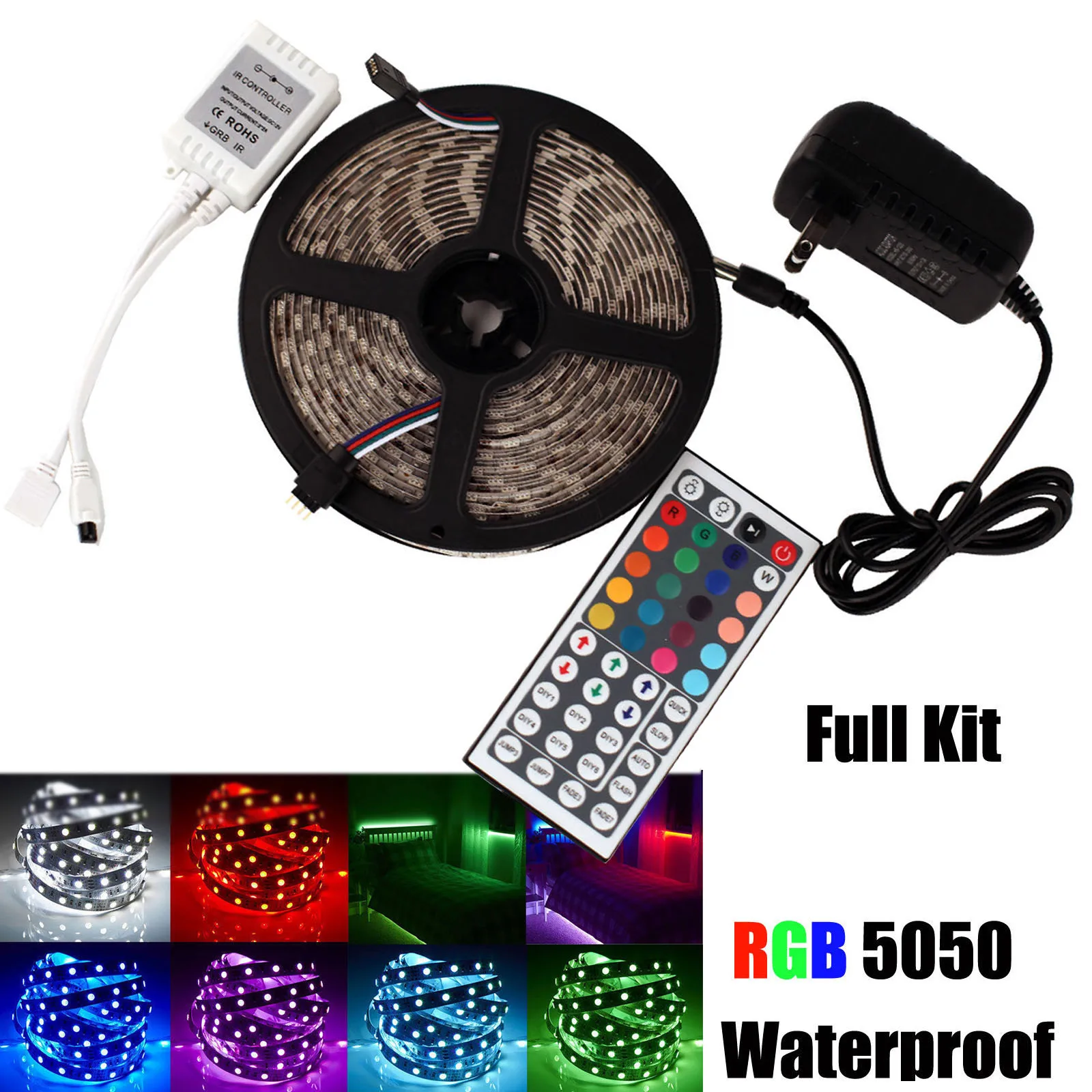 Водонепроницаемая светодиодная ленсветильник RGB 300 5050 SMD подсветильник для