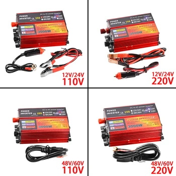 

Solar Inverter 12V 220V 3000W Peak Voltage Converter Transformer DC 12V&24V 48V&60V To AC 110V/220V Auto Adapt Inversor