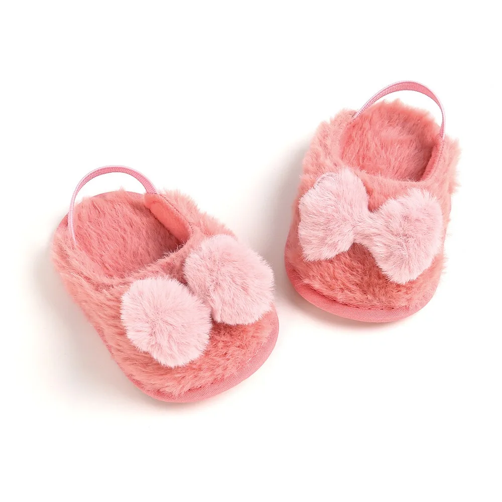 

Spring Summer Fur Infant Toddler Kids Indoor Shoes Baptism Birthday Present Princess Little Girl Shoes Prewalker