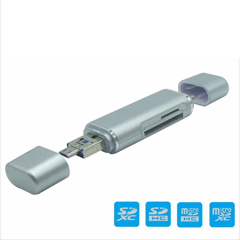 5-в-1 Тип C OTG кард-ридер с флеш-накопитель USB с гнездовым Интерфейс для ПК USB 3,0 чтения TF слот для карт памяти для устройства чтения sd-карт компьютерные принадлежности