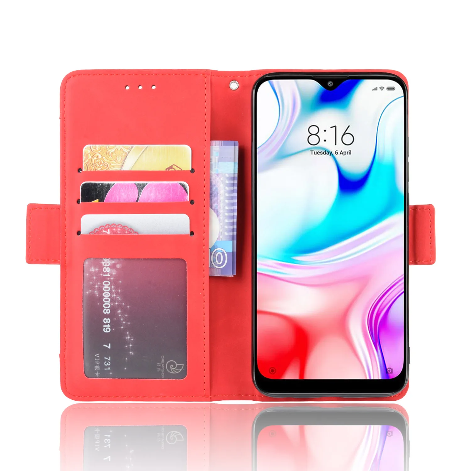 Чехол для Redmi 8, удобный флип-кошелек, Премиум кожаный чехол, чехол для Xiaomi Redmi 8, Redmi8, M1908C3IC, мультикард слот, чехол для телефона