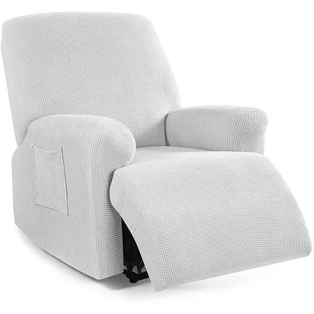 Recliner cover thick soft recliner cover, suitable for living room sofa cover, sofa armchair cover, elastic cover 10 colors Type1 white