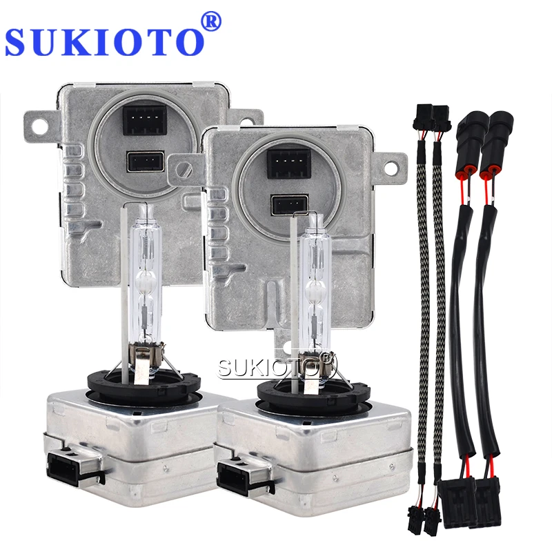 SUKIOTO OEM D1S D3S Bulb Xenon Headlight Kit 35W HID Ballast 8K0941597 8K0941597C 8K0941597E For A3 A4 A5 A6 A7 A8 Q5 Q7 CC