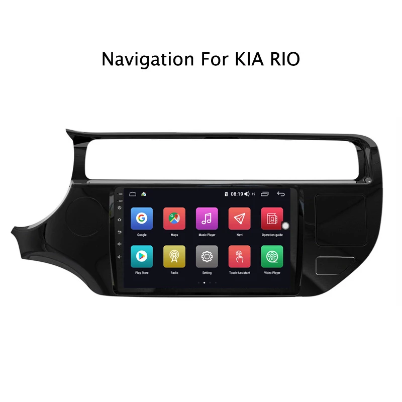 Best Ectwodvd 9inch Andriod 8.1 Car DVD GPS For Kia Rio K3 2012-2016 4G RAM 64G ROM CarPlay DSP 4G LTE with WIFI 2