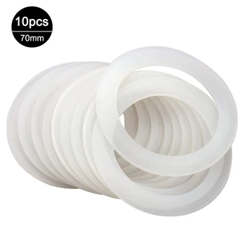 

10Pcs Food Grade Silicone Sealing Ring Reusable Airtight O Rings Elasticity Washer Gasket for Leak Proof Storage Mason Jar Lids