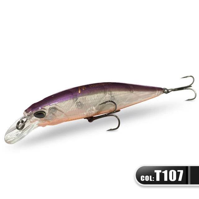 MRERDITH JERK MINNOW 100F 14g  Floating Wobbler Fishing Lure 24Color Minnow Lure Hard Bait Quality Professional Depth0.8-1.0m JBR-100F-T107