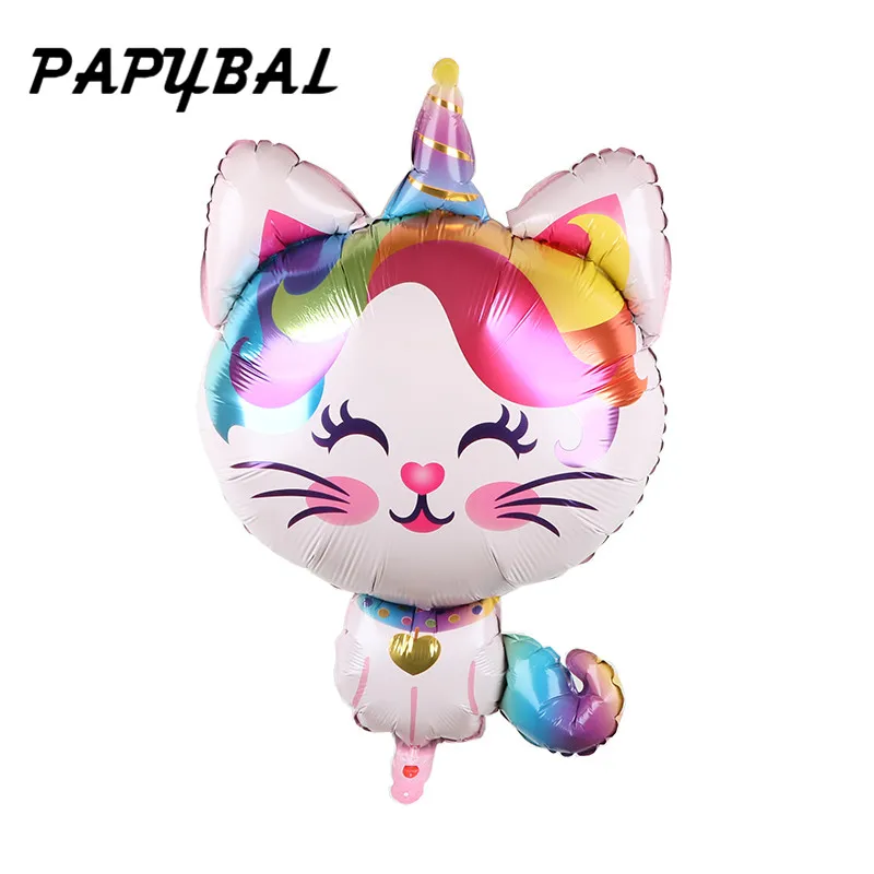 1 шт. 92 см * 60 Единорог кошка шары мультфильм животное фольга для детского душа