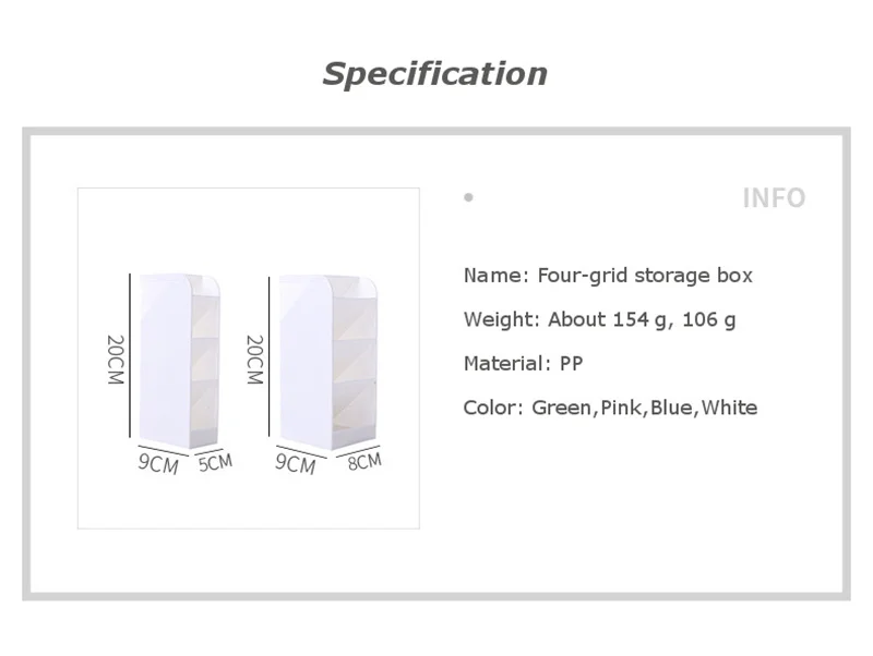 Креативный многофункциональный 4 сетки Настольный ящик для хранения чехол 4 сетки подсетка держатель для косметики Настольный карандаш ручка Органайзер