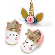 Sapatos de bebê conjunto bandana bonito da criança sapatos para meninas sola macia anti deslizamento sapatos da menina do bebê primeiros caminhantes