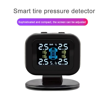 

Vehicle tire pressure detector Digital display Automatic security alarm Tpms USB charging detection PSI is an off-road vehicle