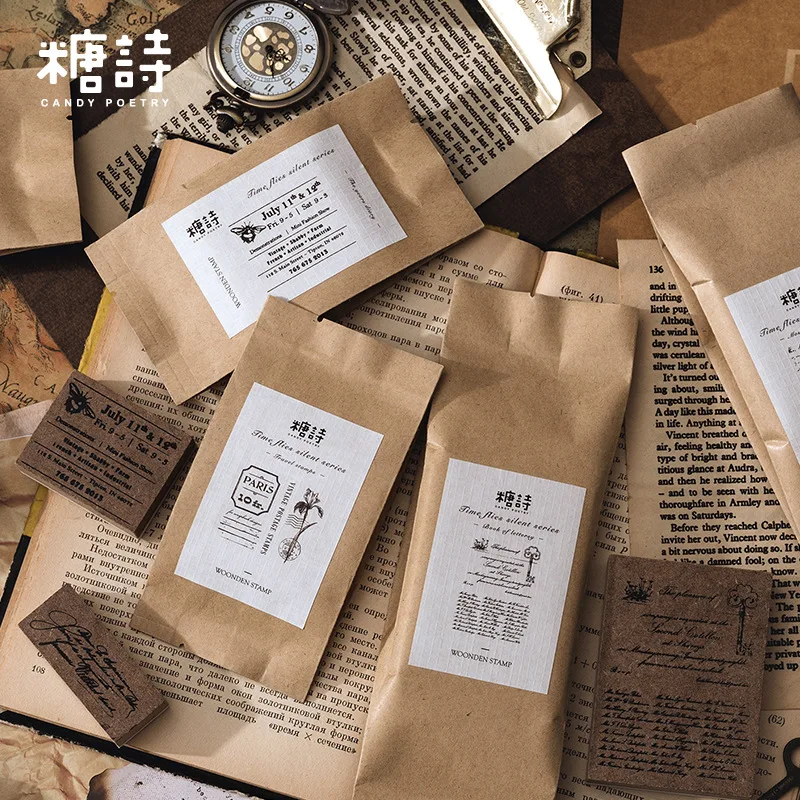 

Kawaii Cute Words Letter Stamps For Scrapbooking Wooden Rubber Seal Card Index Label School Stationery sl3225