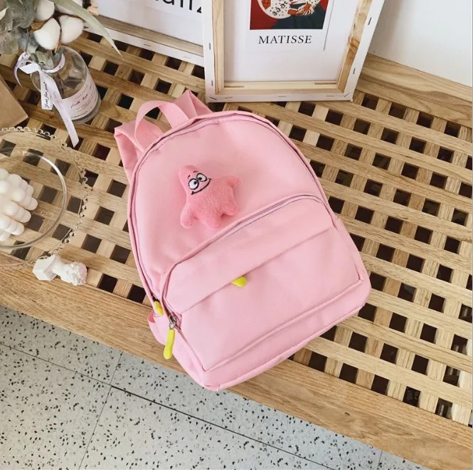 Pink Детский рюкзак для детей школьные ранцы для мальчиков и девочек в детском саду холщовые маленькие рюкзаки детские сумки рюкзак для малышей T-17160 - Цвет: Pink