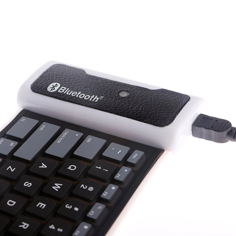 Универсальная Складная Водонепроницаемая силиконовая беспроводная bluetooth-клавиатура FKU66