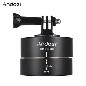 

Andoer 60 Minutes 360 Degrees Panning Auto Rotation Time Lapse Tripod Head Panoramic Stabilizer for Lightweight DSLR Smartphones