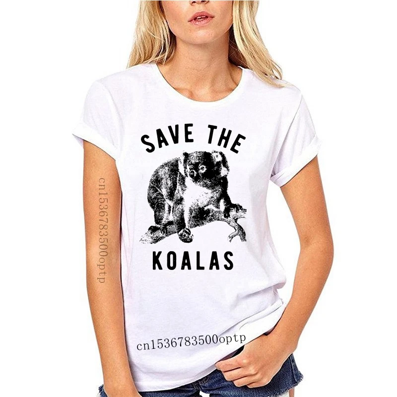 Crazy Dog Tshirts Womens Save The Koalas T Shirt Climate Change Australia Animal Lover Graphic Tee
