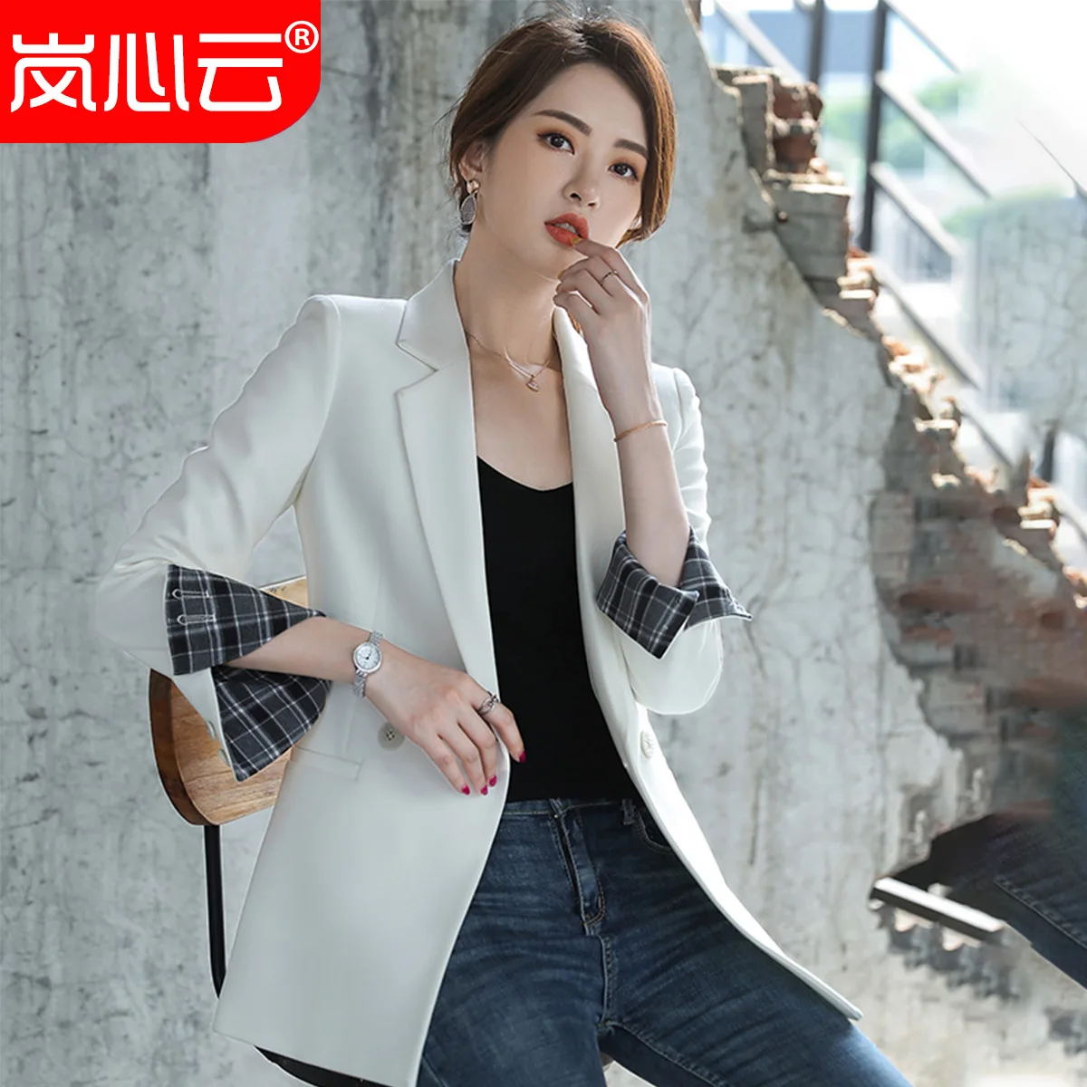 

Suit Jacket Women's Korean-style Students Autumn Casual New Style Fashion Sense of Design Non-mainstream Autumn Clothing Loose-F